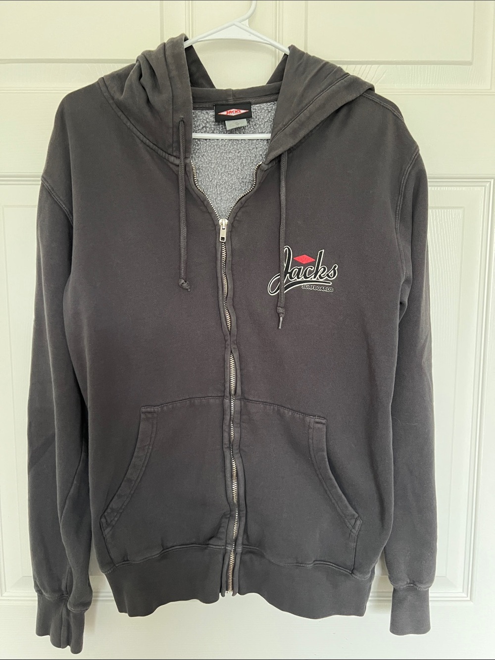 Jack by BB Dakota Charcoal Gray Zip-Up Hoodie with Small Logo